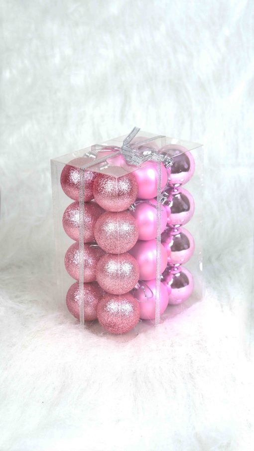 assorted pink luxury baubles