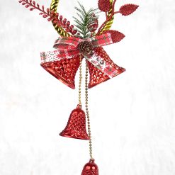 red christmas bells hanging ornament